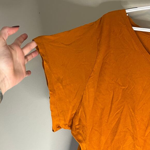 Ava & Viv Orange V-Neck T-Shirt Size 4X - Picture 10 of 13